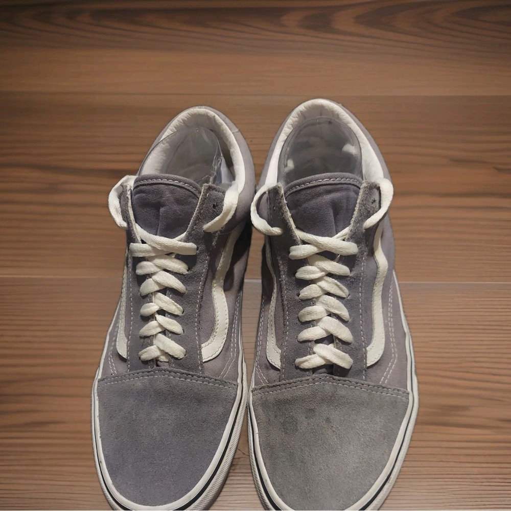 VANS OLD SKOOL Skate Suede Blue Granite True White Size Men 9.5 Women 11 Grunge